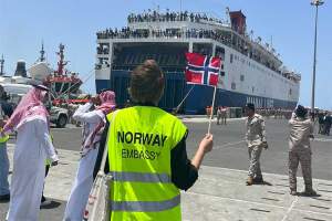 UD bruker etter sigende mye ressurser på assistert utreise, som her i Saudi-Arabia i april 2023.