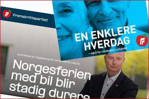 Frps webside, samt en (bl&aring;) annonsekampanje mot utlendinger f&oslash;r stortingsvalget i 2013.